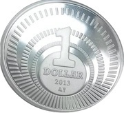 1 Dollar - Willem-Alexander and Beatrix reverse image