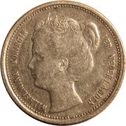 ⅒ Gulden - Wilhelmina obverse image