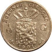 ⅒ Gulden - Wilhelmina, Netherlands, 1901 reverse image