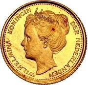 ⅒ Gulden - Wilhelmina Pattern obverse image