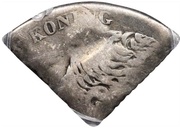 ¼ Gulden Countermark C8, Netherlands, 1838 reverse image