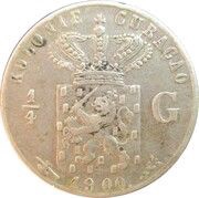 ¼ Gulden - Wilhelmina, Netherlands, 1900 reverse image
