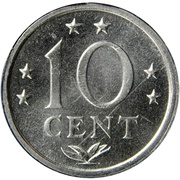 10 Cents, Netherlands, 1970-1985 reverse image