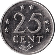 25 Cents, Netherlands, 1970-1985 reverse image