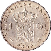 1 Gulden - Juliana, Netherlands, 1952-1970 reverse image