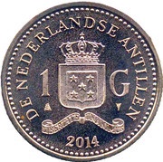 1 Gulden - Willem-Alexander, Netherlands, 2014-2016 reverse image