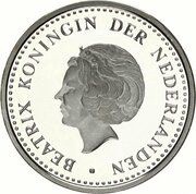 5 Gulden - Beatrix Silver Jubilee obverse image