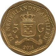 5 Gulden - Willem-Alexander, Netherlands, 2014-2016 reverse image