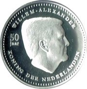 5 Gulden - Willem-Alexander Willem-Alexander 50th birthday obverse image