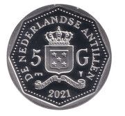 5 Gulden Queen Máxima 50th Birthday obverse image