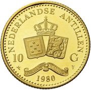 10 Guilders - Beatrix Accession, Netherlands, 1980 reverse image