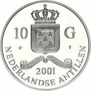 10 Gulden - Beatrix Clovis I Tremissisfiorino d'oro obverse image
