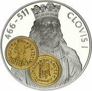 10 Gulden - Beatrix Clovis I Tremissisfiorino d'oro, Netherlands, 2001 reverse image