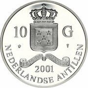 10 Gulden - Beatrix John II Franc d'or a cheval obverse image