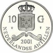 10 Gulden - Beatrix Elizabeth I Sovereign obverse image