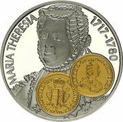 10 Gulden - Beatrix Maria Theresia Double Sovereign, Netherlands, 2001 reverse image