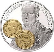 10 Gulden - Beatrix Napoleon Bonaparte 20 Francs, Netherlands, 2001 reverse image