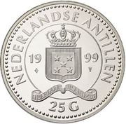 25 Gulden - Beatrix Discovery of Curaçao obverse image