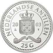 25 Gulden - Beatrix Central Bank obverse image