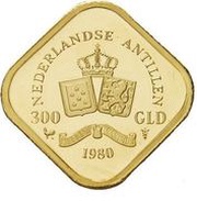 300 Gulden - Juliana Abdication, Netherlands, 1980 reverse image