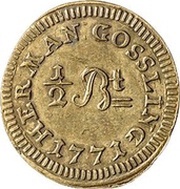 ½ Bit 3 Black Dogs - British Occupation obverse image