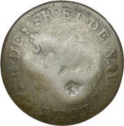 1 Stuiver "Cayenne-stuiver" Countermark C12 incuse - French Occupation, Netherlands, 1797 reverse image