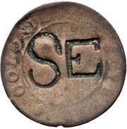1 Stuiver "Cayenne-stuiver" Countermark C12 excuse - French Occupation obverse image