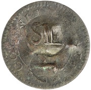 1 Stuiver "Cayenne-stuiver" Countermark C12 and C13 obverse image