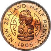 ½ Penny - Elizabeth II 1st portrait reverse image