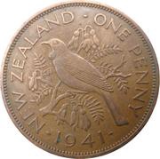 1 Penny - George VI 1st type reverse image