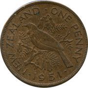 1 Penny - George VI 2nd type reverse image
