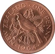 1 Penny - Elizabeth II 1st portrait reverse image