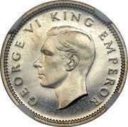 3 Pence - George VI 2nd type obverse image