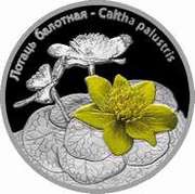 20 Roubles Marsh-marigold, Belarus, 2014 reverse image