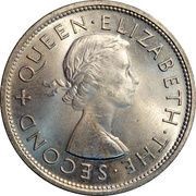 1 Crown - Elizabeth II 1st portrait; Coronation obverse image