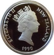 5 Cents - Elizabeth II 3rd Portrait; Treaty of Waitangi, Silver Proof obverse image