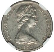 10 Cents - Elizabeth II 2nd portrait; Obverse Mule reverse image