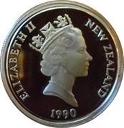 10 Cents - Elizabeth II 3rd Portrait; Treaty of Waitangi, Silver Proof obverse image
