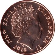 10 Cents - Elizabeth II 4th portrait; non-magnetic, set issue obverse image