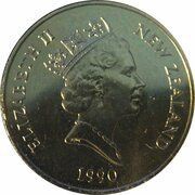 20 Cents - Elizabeth II 3rd portrait; Pukaki obverse image