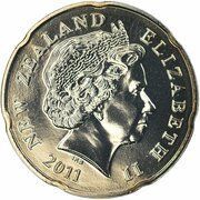 20 Cents - Elizabeth II 4th portrait; Pukaki, non-magnetic, set issue obverse image