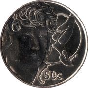 50 Cents - Elizabeth II 4th Portrait; Frodo, New Zealand, 2003 reverse image