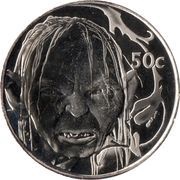 50 Cents - Elizabeth II 4th Portrait; Gollum, New Zealand, 2003 reverse image