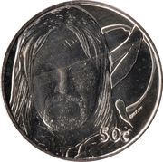 50 Cents - Elizabeth II 4th Portrait; Boromir, New Zealand, 2003 reverse image