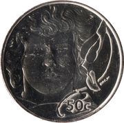 50 Cents - Elizabeth II 4th Portrait; Merry, New Zealand, 2003 reverse image