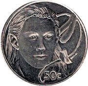 50 Cents - Elizabeth II 4th Portrait; Arwen, New Zealand, 2003 reverse image