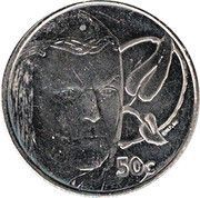 50 Cents - Elizabeth II 4th Portrait; Elrond, New Zealand, 2003 reverse image
