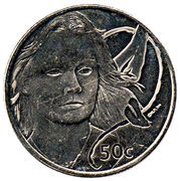 50 Cents - Elizabeth II 4th Portrait; Eowyn, New Zealand, 2003 reverse image