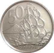 50 Cents - Elizabeth II 4th portrait; magnetic, New Zealand, 2006-2023 reverse image