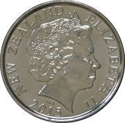 50 Cents - Elizabeth II 4th Portrait; Spirit of ANZAC, New Zealand, 2015 obverse image